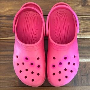 Bright Pink Crocs